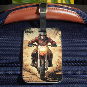 Stof & Vastberadenheid Vol Gas Motocross Bagagelabel