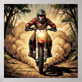 Stof & Vastberadenheid Vol Gas Motocross Poster