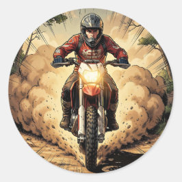 Stof & Vastberadenheid Vol Gas Motocross Ronde Sticker
