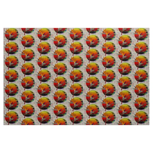 Stof | Vogel van de Paradise Geometric Sunset (Yard (91,4 cm))