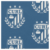 Stof voor krullen - blauw en wit (Close Up)