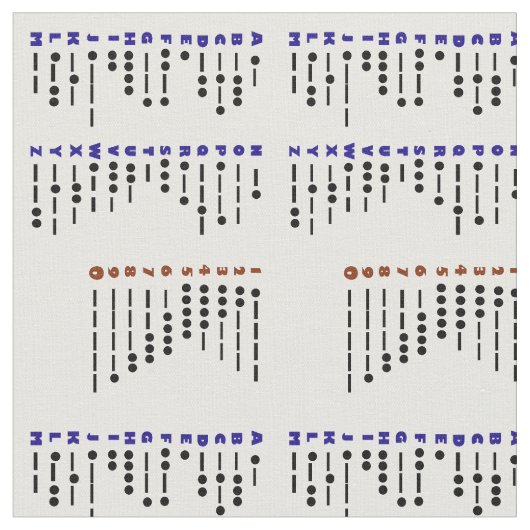 Stof voor morse-codetabel (Close Up)