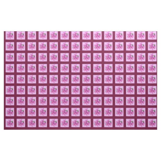 Stof voor roze ventiel en vierkantjes (Yard (91,4 cm))