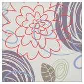 Stof voor wervelingen en bladeren en bloemen (Swatch)