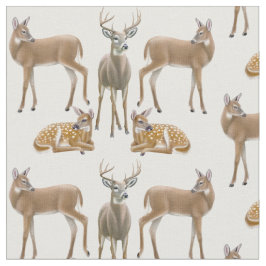 Stof voor White Tailing Deer Family
