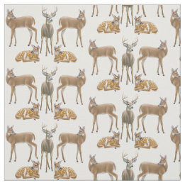 Stof voor White Tailing Deer Family