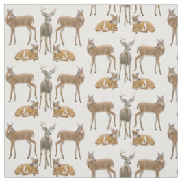 Stof voor White Tailing Deer Family