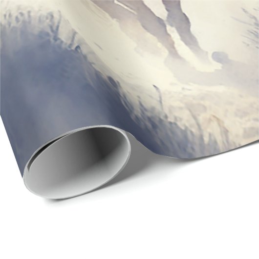 Stof western waterverf “Posse - De Jacht” Cadeaupapier (Rol Hoek)