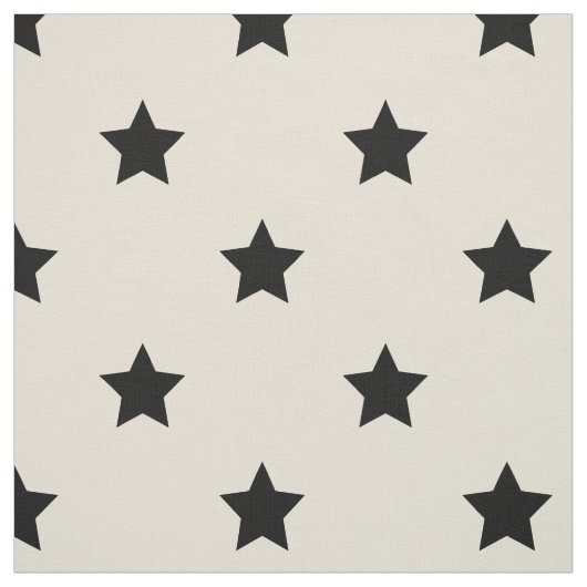 Stof: Witte en zwarte sterren Stof (Swatch)