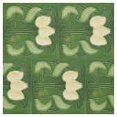 Stof -  witte Tulpen Halve Brick geroteerd (Swatch)