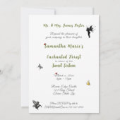 Stof Zestien Betoverde Bos Paddenstoelen Feeën Kaart (Achterkant)