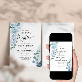 Stofachtige Eucalyptus Aquarel Trouwreceptie Allee Kaart