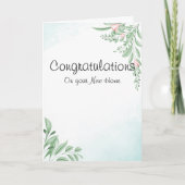 Stofachtige Eucalyptusbladeren Gefeliciteerd Nieuw Kaart (Voorkant)