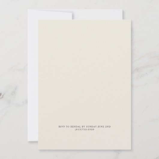 Stofachtige Palmen | Zand Post Bruiloft Strandfees Kaart (Achterkant)