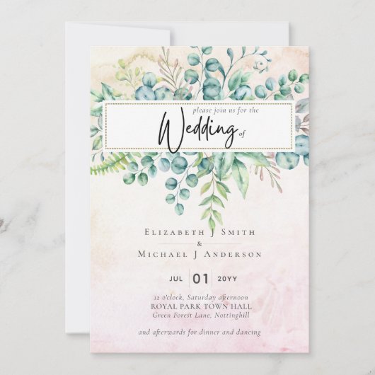 Stofachtige Perzik Oranje Koraal Eucalyptus Groenb (Voorkant)