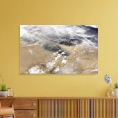 Stofbalg voor de kust van Libië Canvas Afdruk (Insitu (Woonkamer))