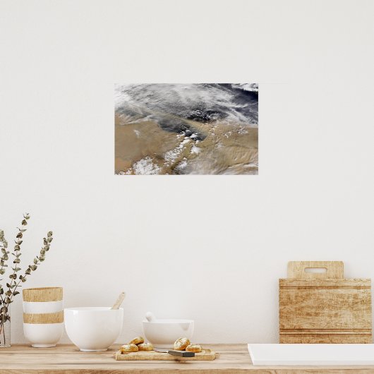 Stofbalg voor de kust van Libië Poster (Keuken)