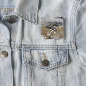 Stofbalg voor de kust van Libië Vierkante Button 5,1 Cm (In situ)