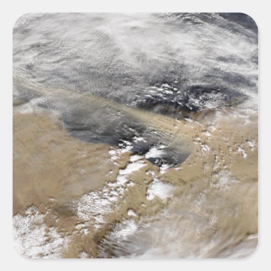 Stofbalg voor de kust van Libië Vierkante Sticker (Voorkant)