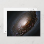 Stofband rond de zwarte-ooggalaxy-kern briefkaart (Voorkant / Achterkant)