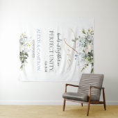 Stofblauw Aquarel Eucalyptus, Kol. 3:14 Wandkleed (In Situ (horizontaal))