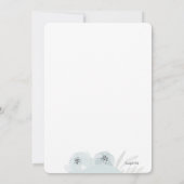 Stofblauw Aquarel Foto Kaart (Achterkant)