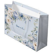 Stofblauw Aquarel Ivoor Kleur Bloemen Bladeren Lan