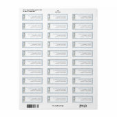 Stofblauw Baby Blokken Retouradres Label (Full Sheet)