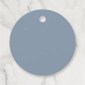 Stofblauw bedankjes labels (Voorkant)