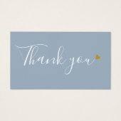 Stofblauw Bedankt voor winkelen Kortingkaart Visitekaartje (Voorkant)