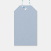 Stofblauw botanische bedankjes cadeaulabel (Achterkant)