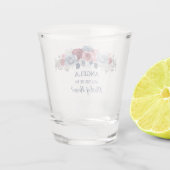 Stofblauw en bordeauxrood, word mijn getuige? shot glas (Achterkant)