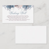 Stofblauw en mauve wensput informatiekaartje (Voorkant / Achterkant)