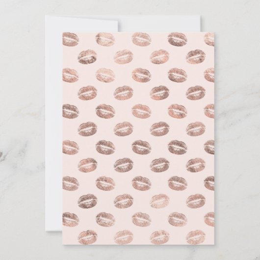 Stofblauw en roze gouden bloemencoupleshower kaart (Achterkant)