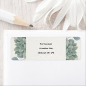 Stofblauw Eucalyptus Retouradreslabel Etiket (Insitu)
