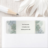 Stofblauw Eucalyptus Retouradreslabel Etiket (Insitu)
