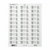 Stofblauw Eucalyptus Retouradreslabel Etiket (Full Sheet)