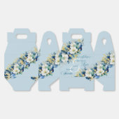 Stofblauw Gouden Glitter Bloemachtig De Nacht Voor Bedankdoosjes (Ongevouwen)