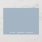 Stofblauw Gouden Hart Script Bedankje Zakelijk Briefkaart (Achterkant)
