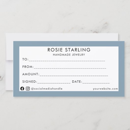 Stofblauw Handgemaakte Zakelijke Edelsteen Hart Lo (Achterkant)