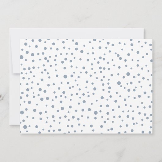 Stofblauw Joy Eerste kerst foto baby geboorte Aankondiging (Achterkant)