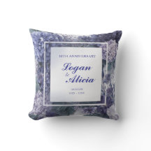 Stofblauw Lavendel Bloem Motief Monochroom Vierkan