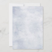 Stofblauw mauve eucalyptus geometrische trouw save the date (Achterkant)