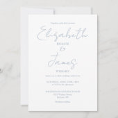 Stofblauw Minimalistische Elegante Scriptie Bruilo Kaart (Voorkant)