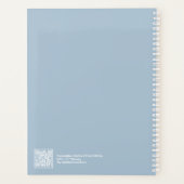 Stofblauw Modern Lay-out Groot Planner (Achterkant)