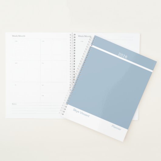 Stofblauw Modern Lay-out Groot Planner (Display)