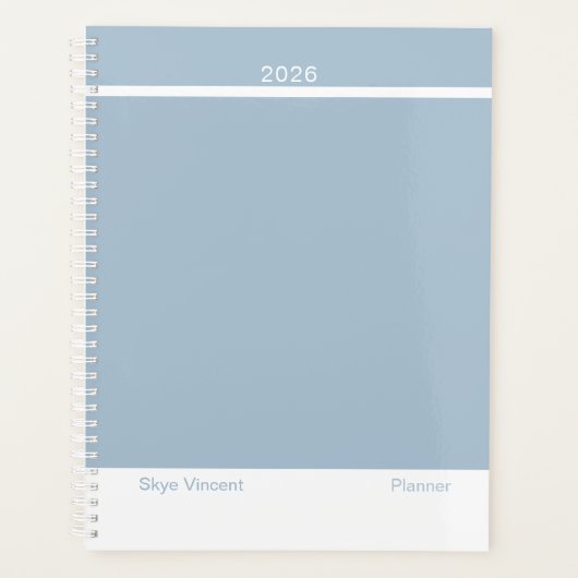 Stofblauw Modern Lay-out Groot Planner (Voorkant)