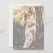 Stofblauw moderne foto save the date (Achterkant)