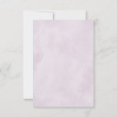 Stofblauw Paars Marine Lila Bloesems Bruiloft RSVP Kaartje (Achterkant)