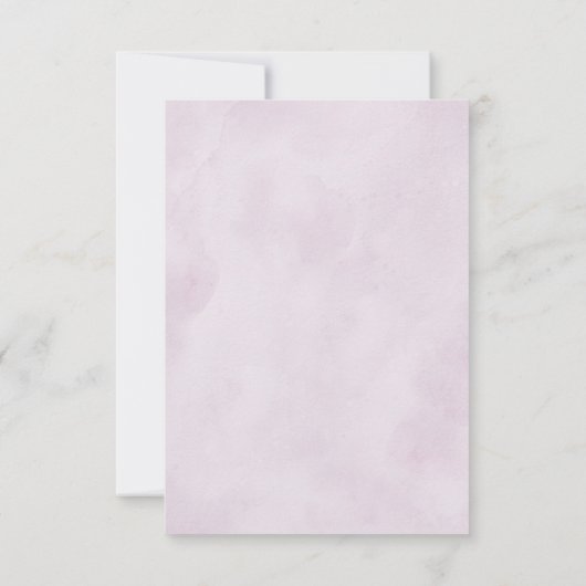 Stofblauw Paars Marine Lilac Bloesems Trouwen RSVP Kaartje (Achterkant)